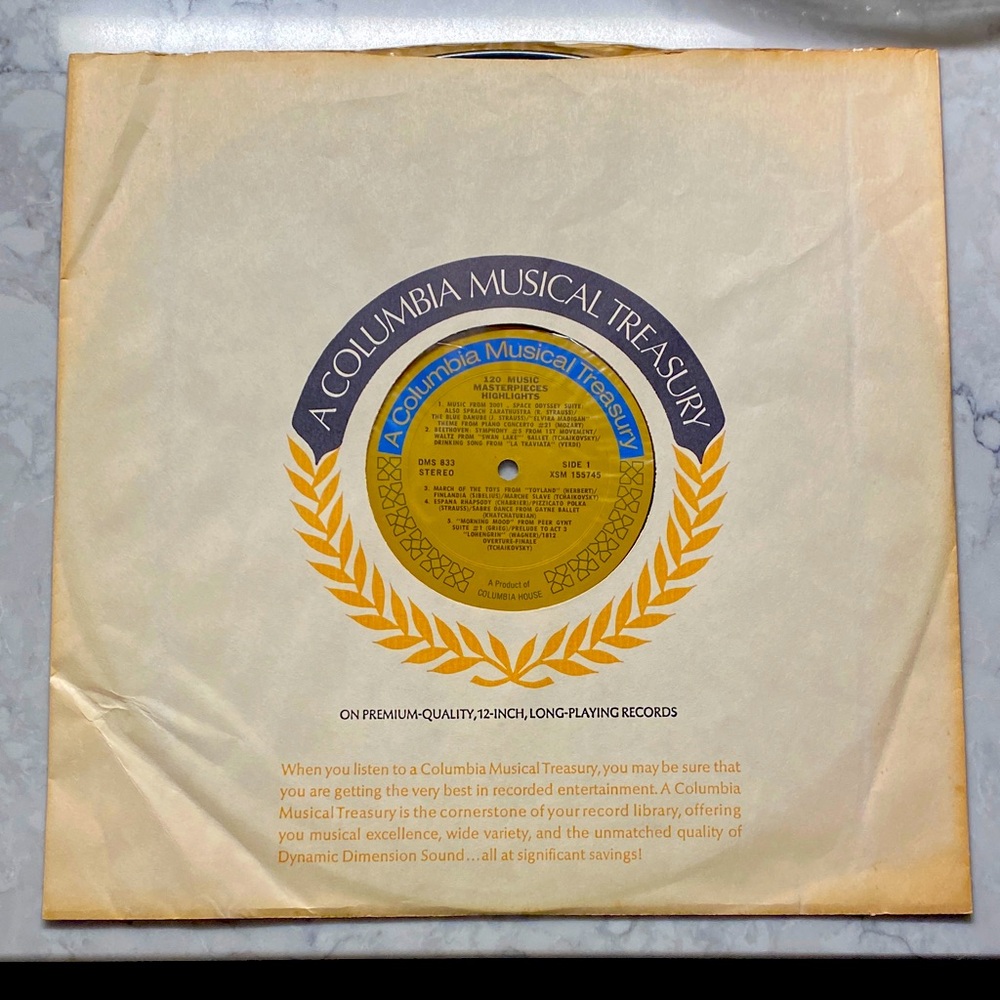 Columbia Musical Treasury Vinyl Record